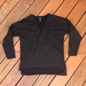 Lace up Sweatshirt